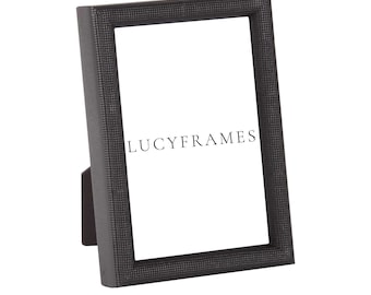 Textured Black Picture Frame, Handmade Hardwood Frame - Camelia Frames