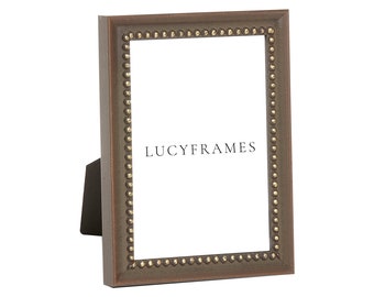 Brown & Gold Ornate Picture Frame, Handmade Hardwood Frame - Lady Style Frames