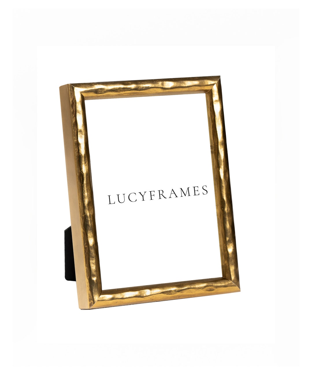 Textured Gold Frame. Gold 5x7 Picture Frame. Easel Frame. Table Picture