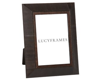 Nathalie Dark Gray Picture Frame, Classic Style 8x10, Handmade Hardwood