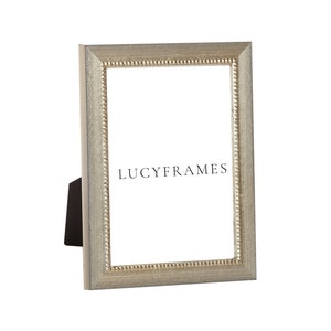 Beaded Silver Frame. Silver Frame 5x7. Easel Frame. Table Picture Frame. Frames for Art. Frames for Pictures.  Frame 4x6. Small Frame.