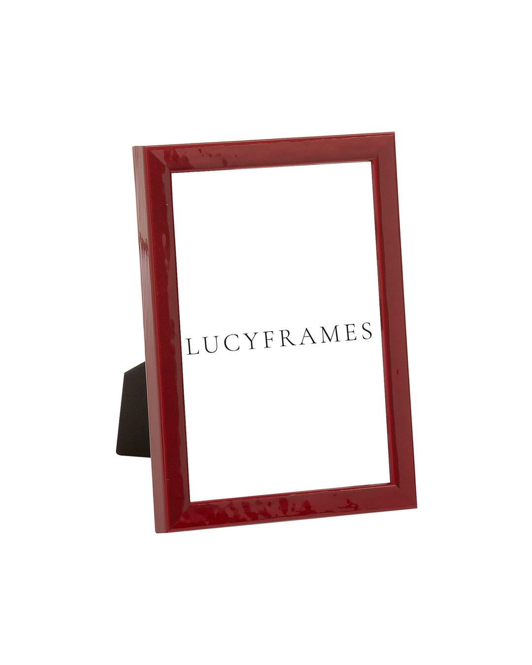 Oriana Red Frame. Classic Frame. Dark Modern Picture Frame. Minimal