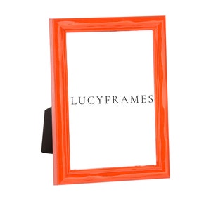 Rebeca Orange Frame. Picture Frame. Orange Picture Frame. Traditional Wood Frame. Modern Style Frame. Modern Picture Frame. Eclectic Frame.