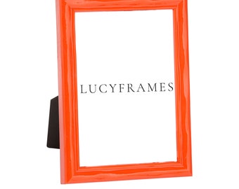 Rebeca Orange Picture Frame, Modern Wood Frame, Handmade in USA