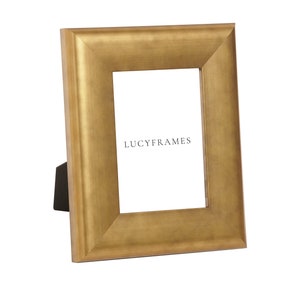Yoana Gold Frame. Standing Wood Frame. Stained Wood Frame. Memory Keeper. Special Gift. Keepsake Gift. New Home Gift. Frame for Office.