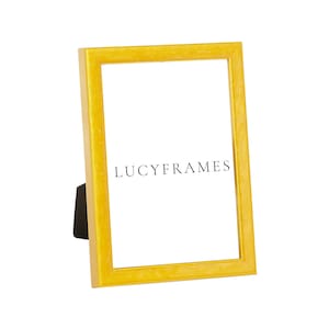 Oriana Yellow Frame. Modern Decor. Yellow Picture Frame. Yellow Photo Frames. Contemporary Picture Frame. Thin Wood Frame. Classic Style.