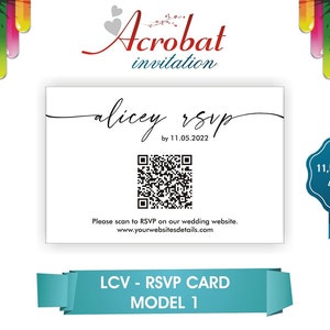 Cartão Rsvp com código QR, cartões RSVP para casamento, RSVP impresso em folha de ouro, cartão de resposta minimalista