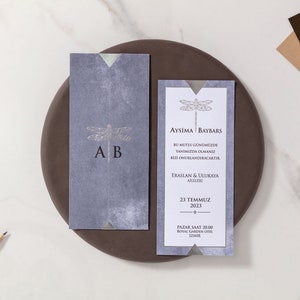 Schmetterling Hochzeitseinladung, Hochzeitseinladung, elegante Einladung, Hochzeitseinladung Schmetterling Design, Silberfolie Einladung