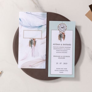 Faire-part de mariage plume, faire-part de mariage, Invitation élégante, faire-part de mariage Design plume, carte d’Invitation