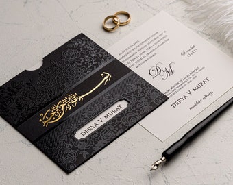 Muslim Wedding Invitation, Laser Invitation, Wedding Invitation, Elegant Invitation, Diamond Invitation, Invitation, Gilding Invitation