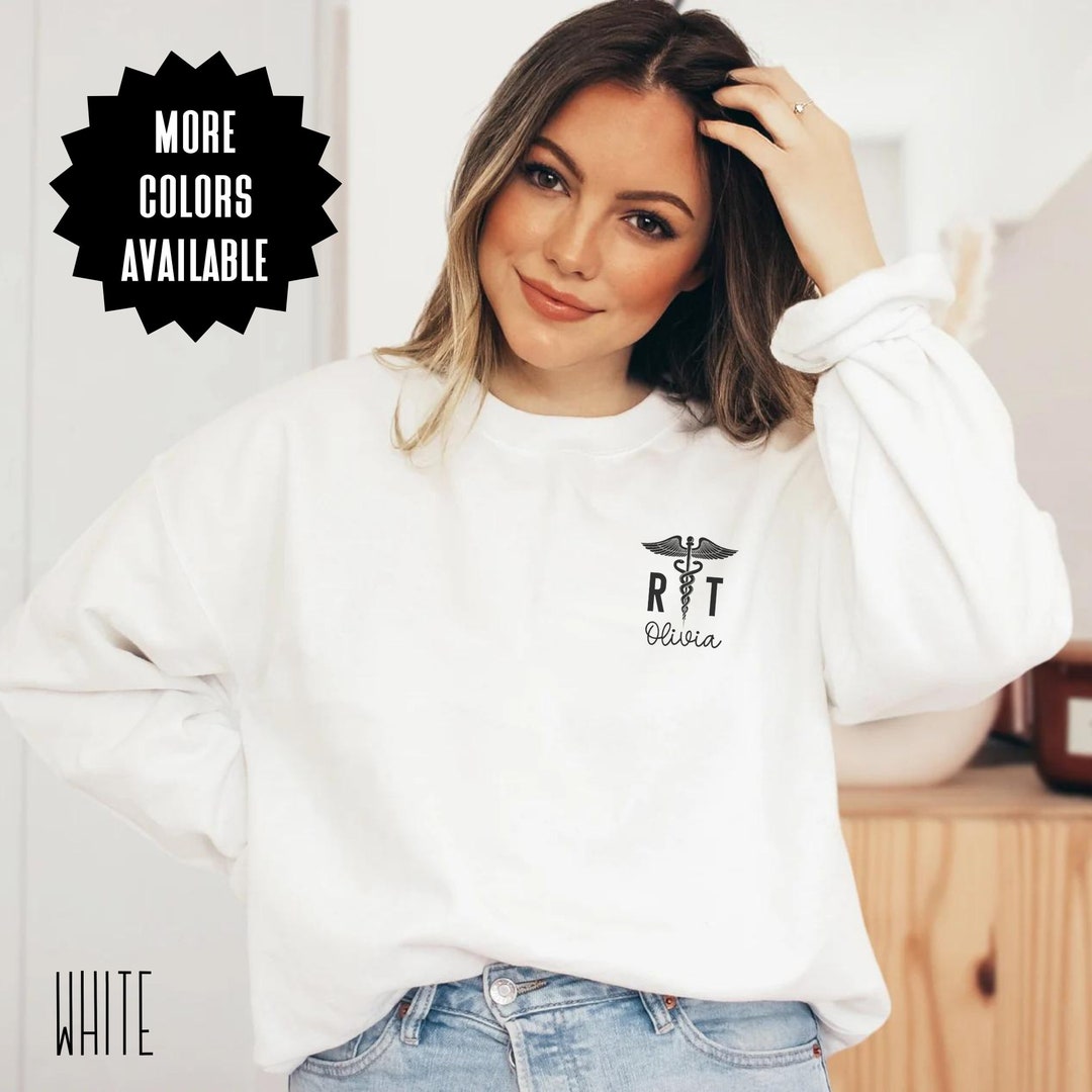 Personalized Respiratory Therapist Crewneck Sweatshirt, Custom Name RT