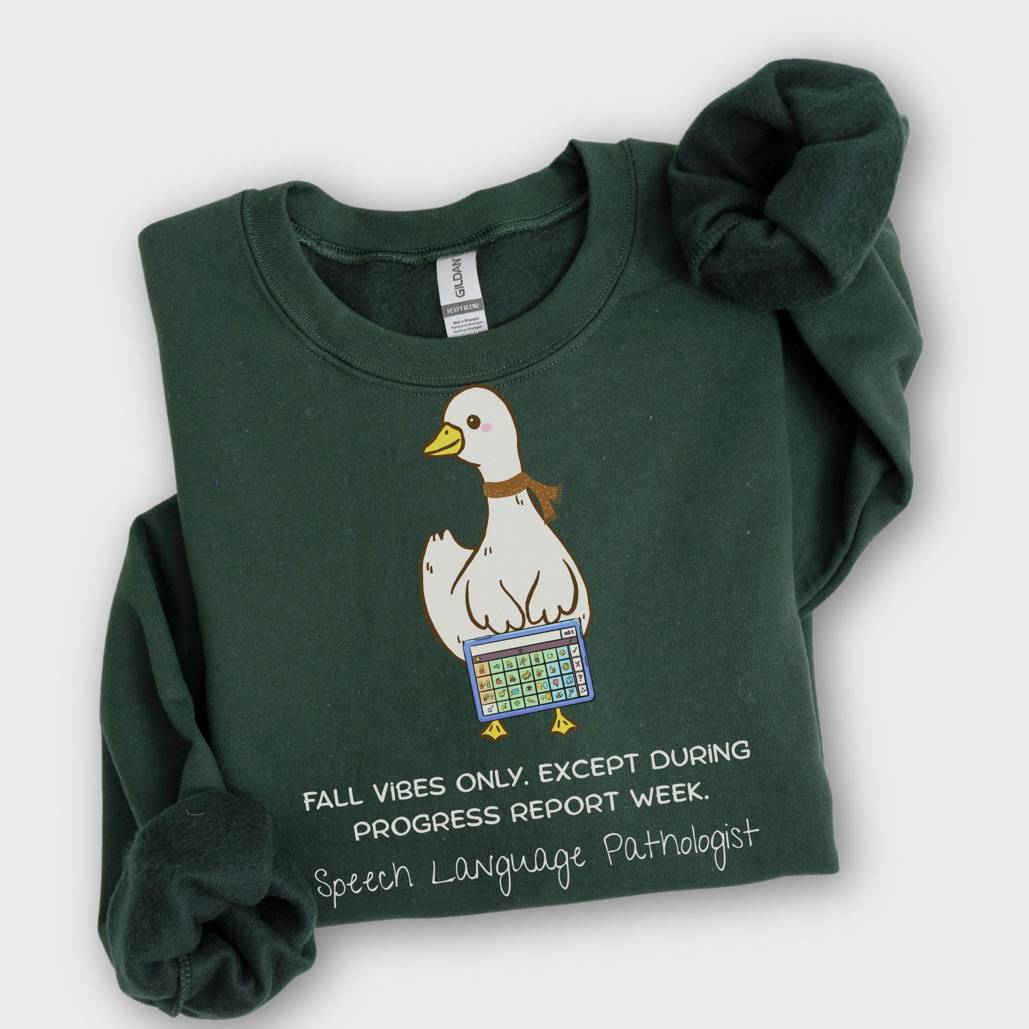 Fall SLP Sweatshirt, Goose Speech Language Pathologist Crewneck Sweater, Funny Speech Therapist Pullover, SLPA Gift for Her, Speech Therapy
