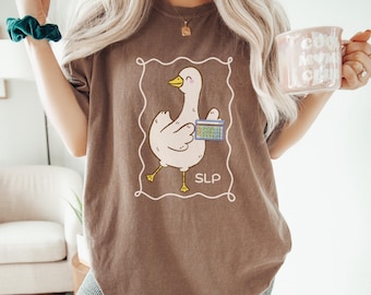 Funny SLP Goose T-shirt, Speech Therapist Tee, Speech Therapy Shirt, SLP Gift, SLPA Shirt, Speech Language Pathologist Gift