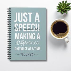 Personalized SLP Notebook, Custom Speech Therapist Notebook, SLP Gift, SLP Grad Gift, Speech Therapy Graduation Gift, Speech Therapist Gift