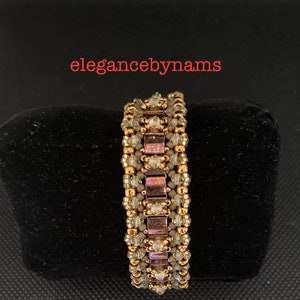 Handmade bracelet.Bronze bracelet.Stylish bracelet.Handwoven bracelet.Christmas gift idea.Ladies handmade jewelry. Unique beaded bracelet.