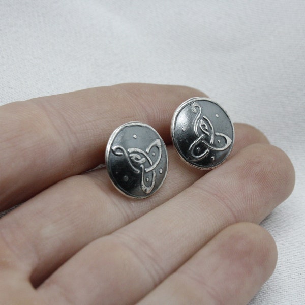 Pendientes símbolo maternal celta. Plata 1a Ley 925. 100% artesanal.