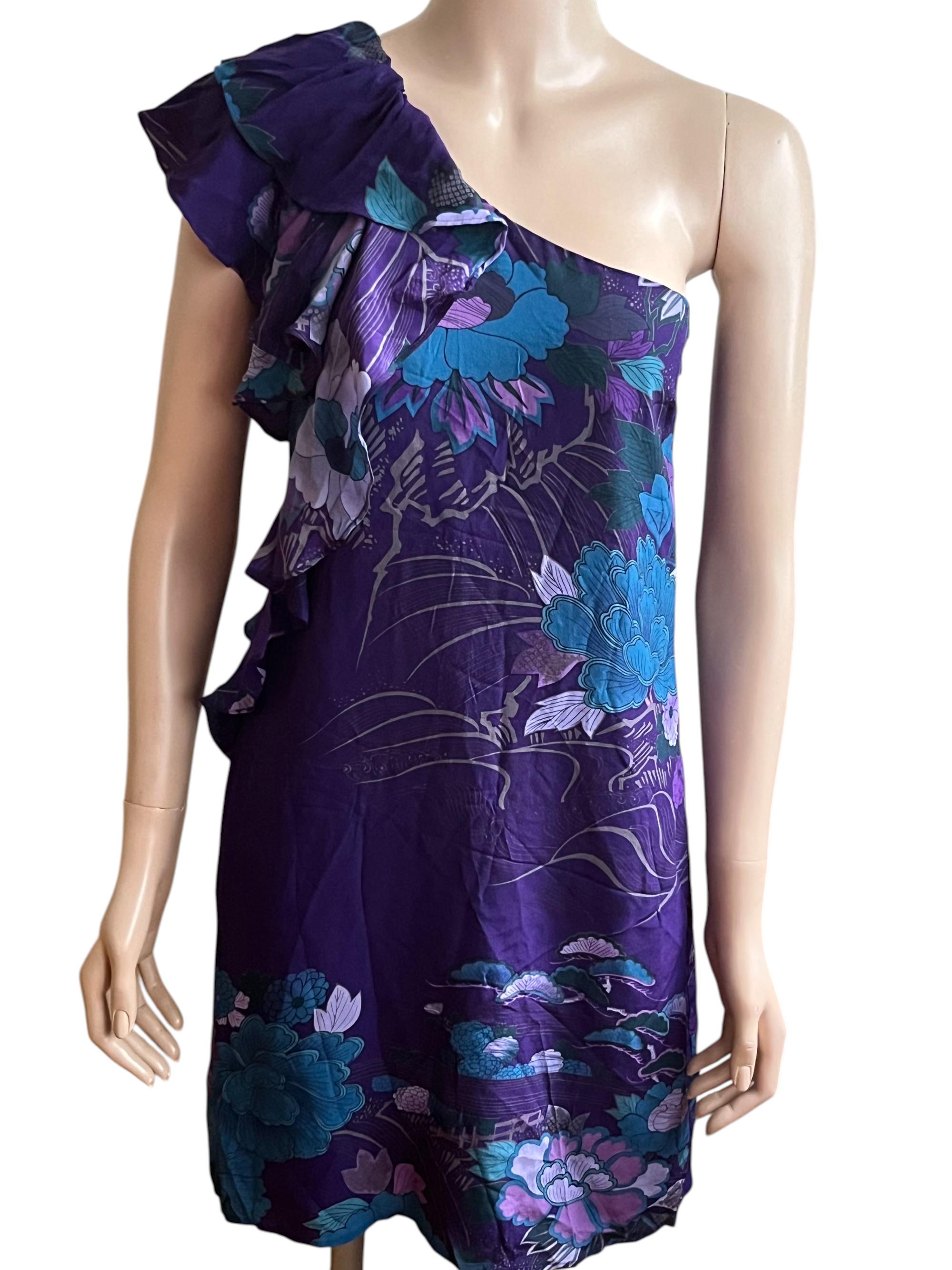 oasis purple floral dress open lace back dress Urban Oasis Woven Mini Dress L Flying Tomato Lavender / L