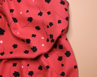 Tecido crepe floral carmesim: Viscose ECOVERO, Mind the MAKER®