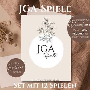 Sofort DOWNLOAD | JGA Spiele | stilvolles Spiele-Set zum Junggesellinnenabschied | Din A4 | zum selber Ausdrucken | JGA Frauen