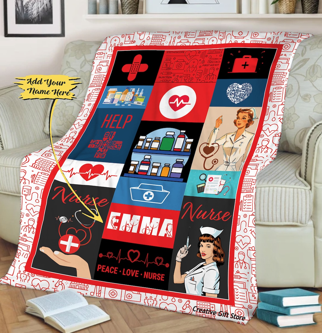 Customized Nurse Blanket Gift for Registered Nurse Nurse Day Gift, Custom Gift for Nurse