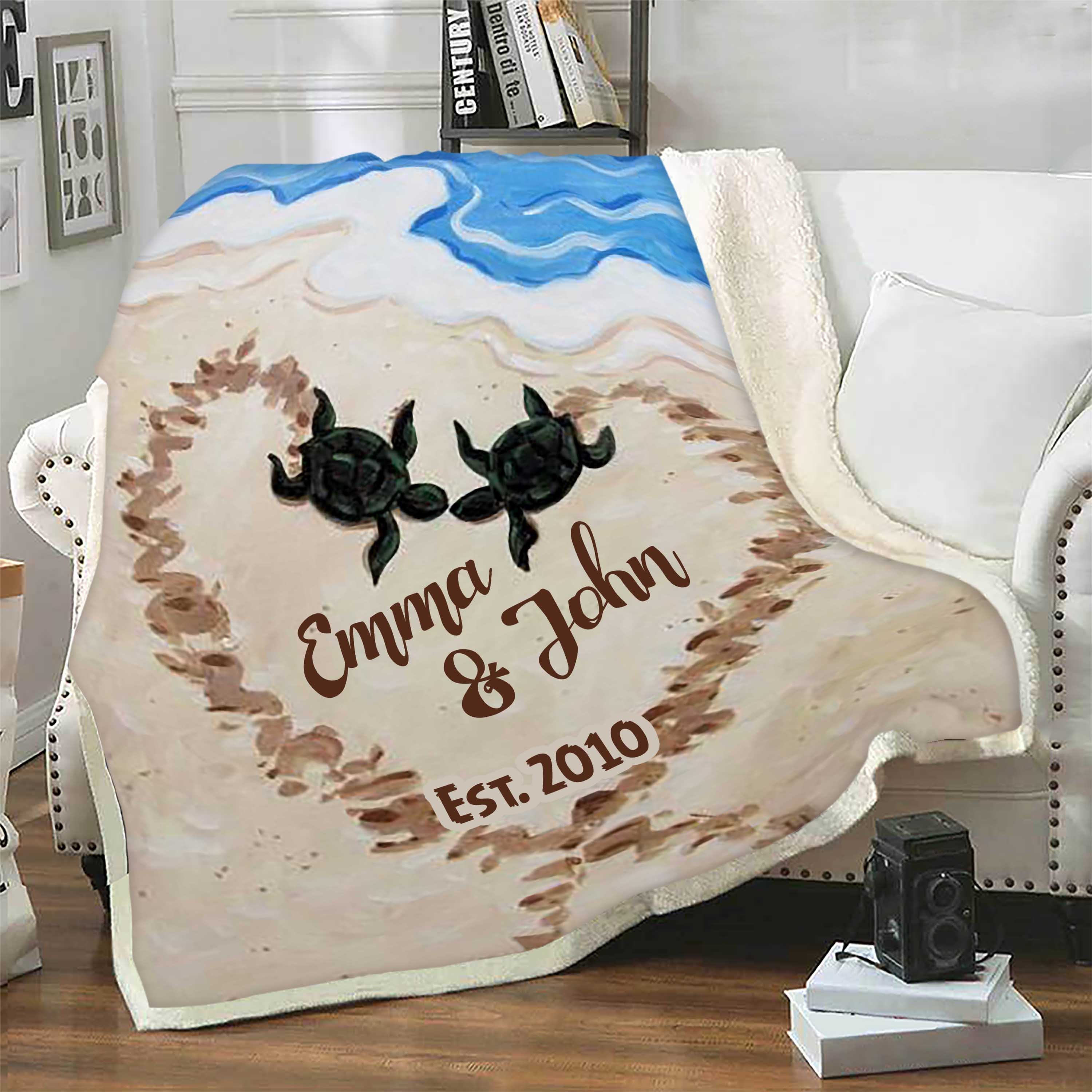 Custom Couples Blanket, Couples Cuddle Blanket Gift for Birthday