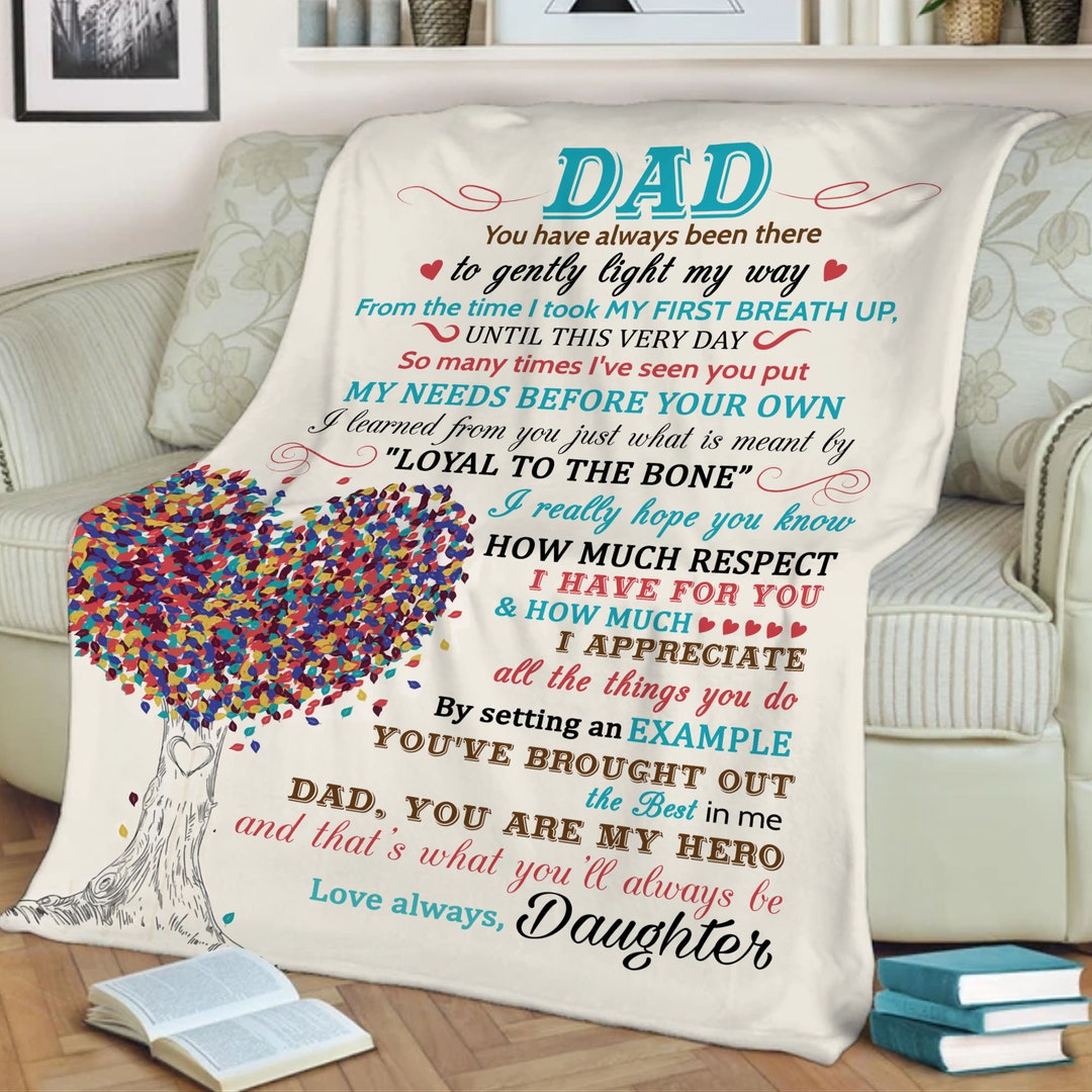 Dad You Are My Hero Blanket, Blanket for Dad From Daughter, Father's