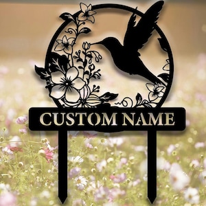 Personalized Garden Stake Metal Sign,Custom Metal Garden Sign,Garden Name Sign,Gardening Decor Gifts for Gardeners