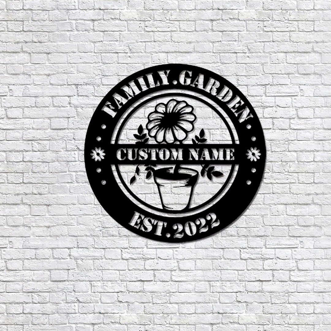 Custom Personalized Garden Metal Sign - Gift Idea For Family/ Garden Lover/ Garden's Decoration