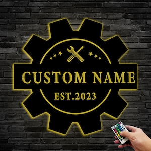 Personalized Workshop Tool Metal Sign,Custom Repair Tool Metal Wall Art,Papas Work Shop Sign,Mechanic Tool Decoration,Machinery Gift for Men