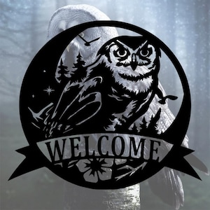 Personalized Owl Metal Wall Plaque: Zoo Decor, Owl Keeper Gift