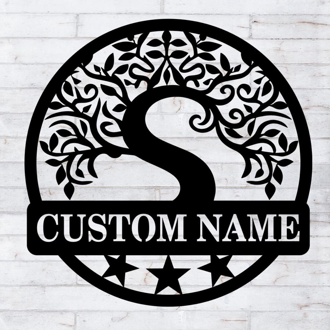Personalized Family Tree of Life Wall Art Personalized Metal Garden ...