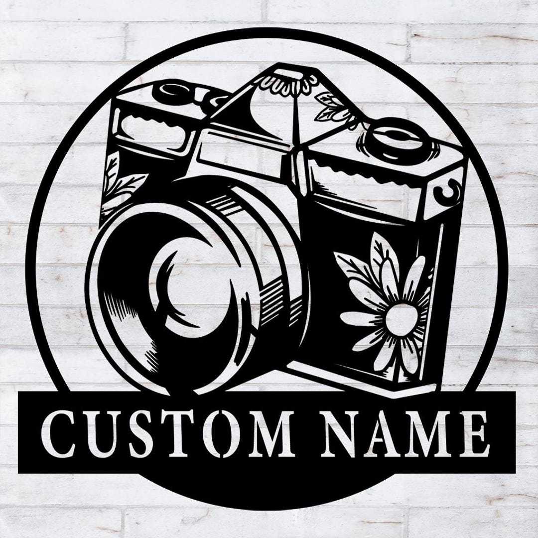 Camera. Sign Picture Custom Metal Camera Sign, Personalized Photography Studio Decor ...