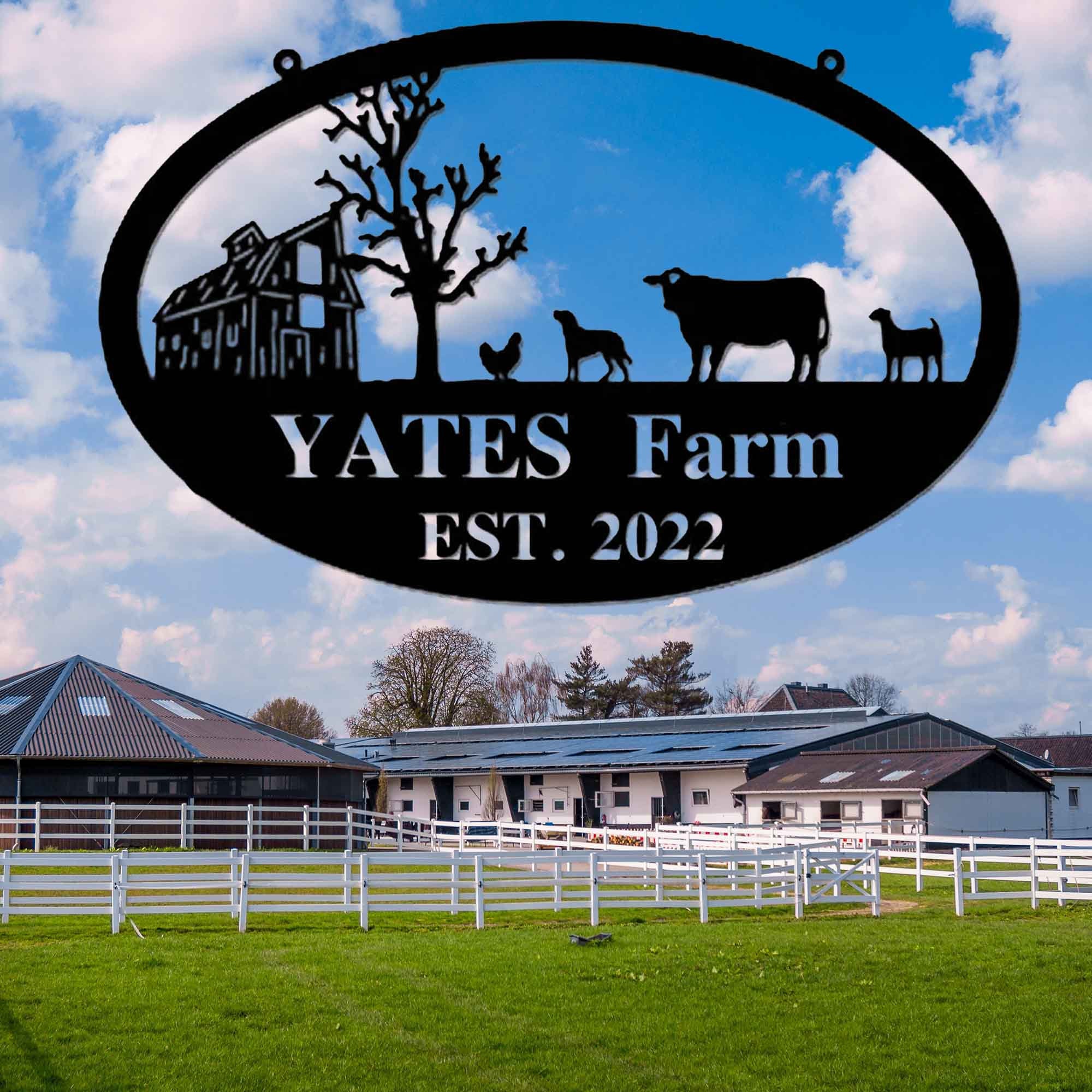 Custom Metal Farm Sign Metal Farm Sign Metal Ranch Sign Metal Wall Art