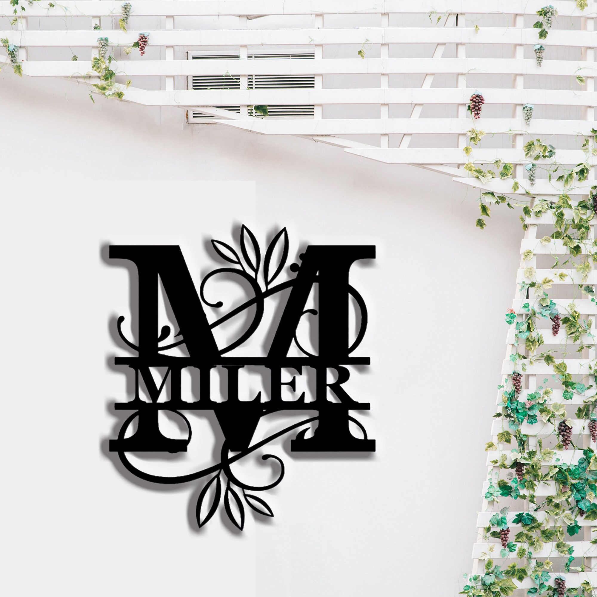 Custom Family Name Metal Sign,monogram Metal Wall Art,last Name Sign