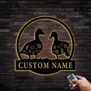 Personalized Duck Metal Wall Art,Duck Hunting Sign,Custom Duck Metal Wall Sign,Duck Name Signs,Duck Metal Wall Decor,Indoor Wall Hanging