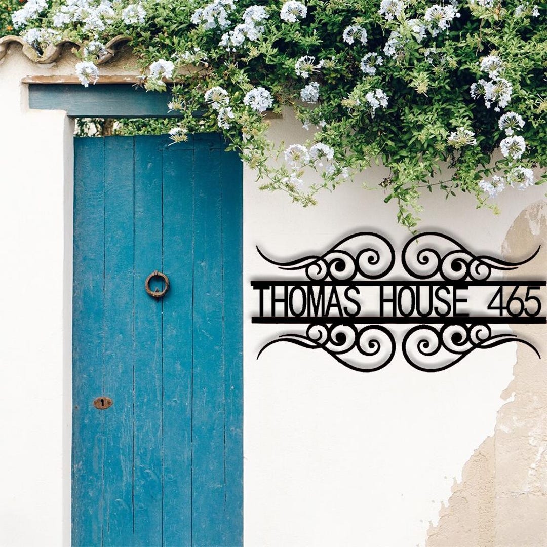 Personalized Metal Address Sign for House, Address Plaque, House Number ...