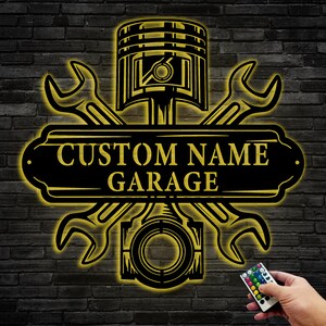 Personalized Metal Workshop Sign with Last Name,Custom Work Shop Metal Sign,Tool Shed Sign Metal Sign,Shed Sign for Dad/Husband