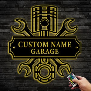 Personalized Metal Workshop Sign with Last Name,Custom Work Shop Metal Sign,Tool Shed Sign Metal Sign,Shed Sign for Dad/Husband