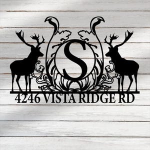 Personalisierte Hirsch Jagd Rahmen Metall Wandkunst, kundenspezifische Hirsch Elk Metall Namensschild, Hirschgeweih Metallschild, Hirsch Kunst Wand Dekor Jäger Zeichen Dekor