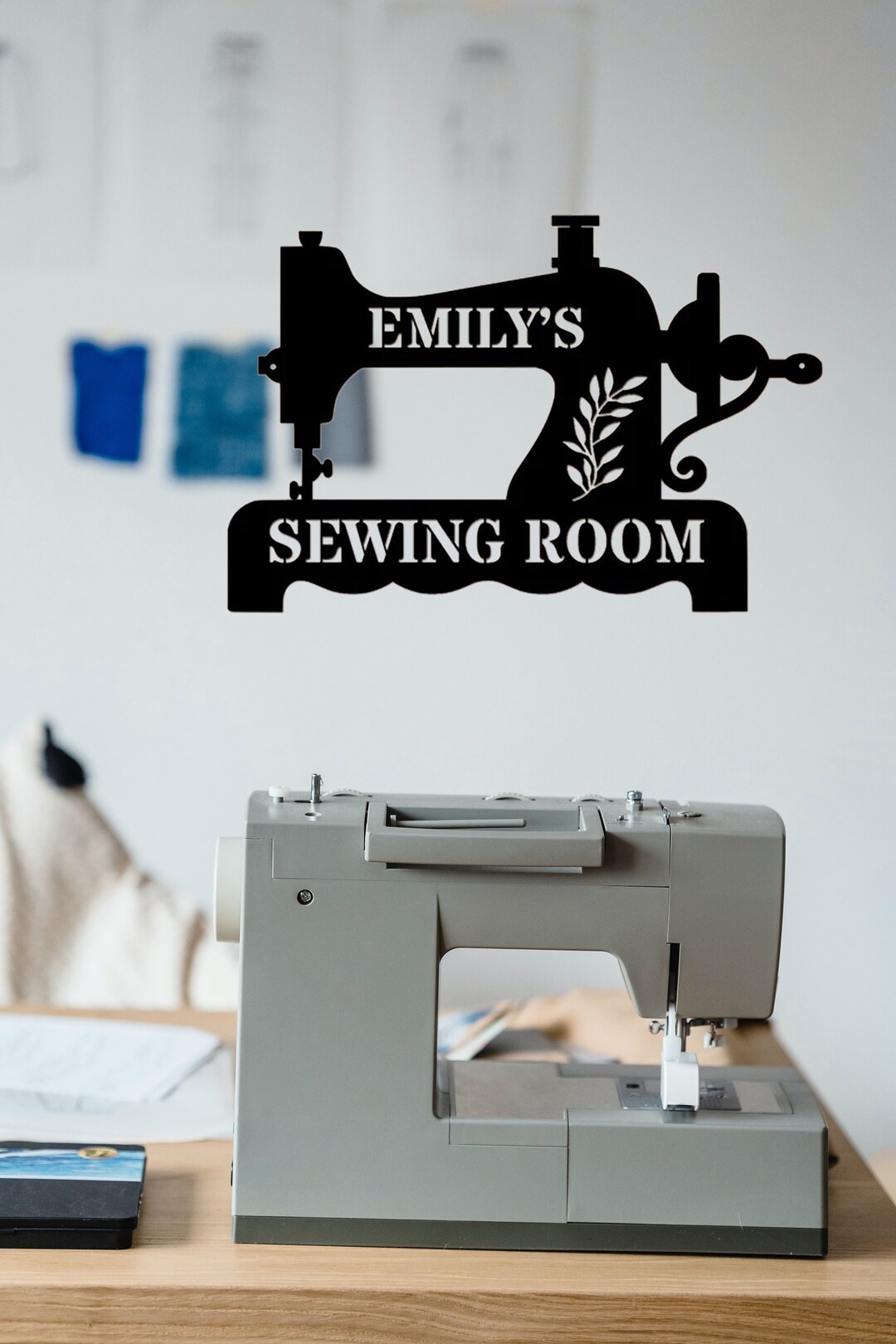 Custom Sewing Metal Wall Art Sewing Room Sign Sewing Machine Etsy