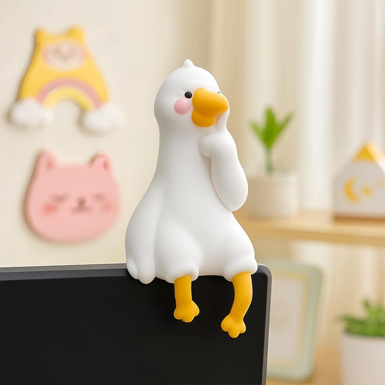 Personalization Computer Monitor Buddy Figurines,duck Desk Toy and ...