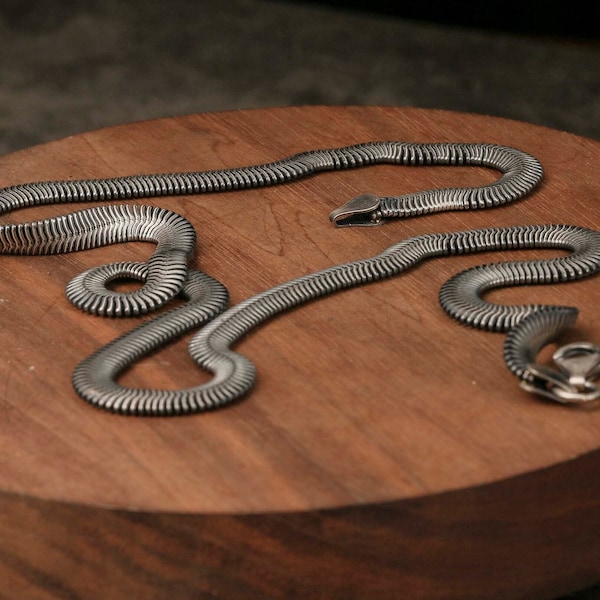 Schlangen Silberkette Weiche Schlangenkette S925 Schlangenkette 4mm 6mm