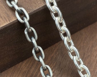 Silver 925 Chain,Cable Chain,Gift For Husband,Mens Chain,Silver Chain 3mm/4mm/4.5mm/5.5mm