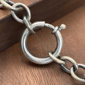 Fermoir à ressort, fermoir en argent, fermoir chaîne, fermoir pour collier, fermoir en argent 925