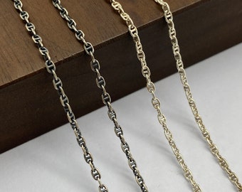 1.5mm Silver Chain Anchor Necklace Thin Chain For Pendant