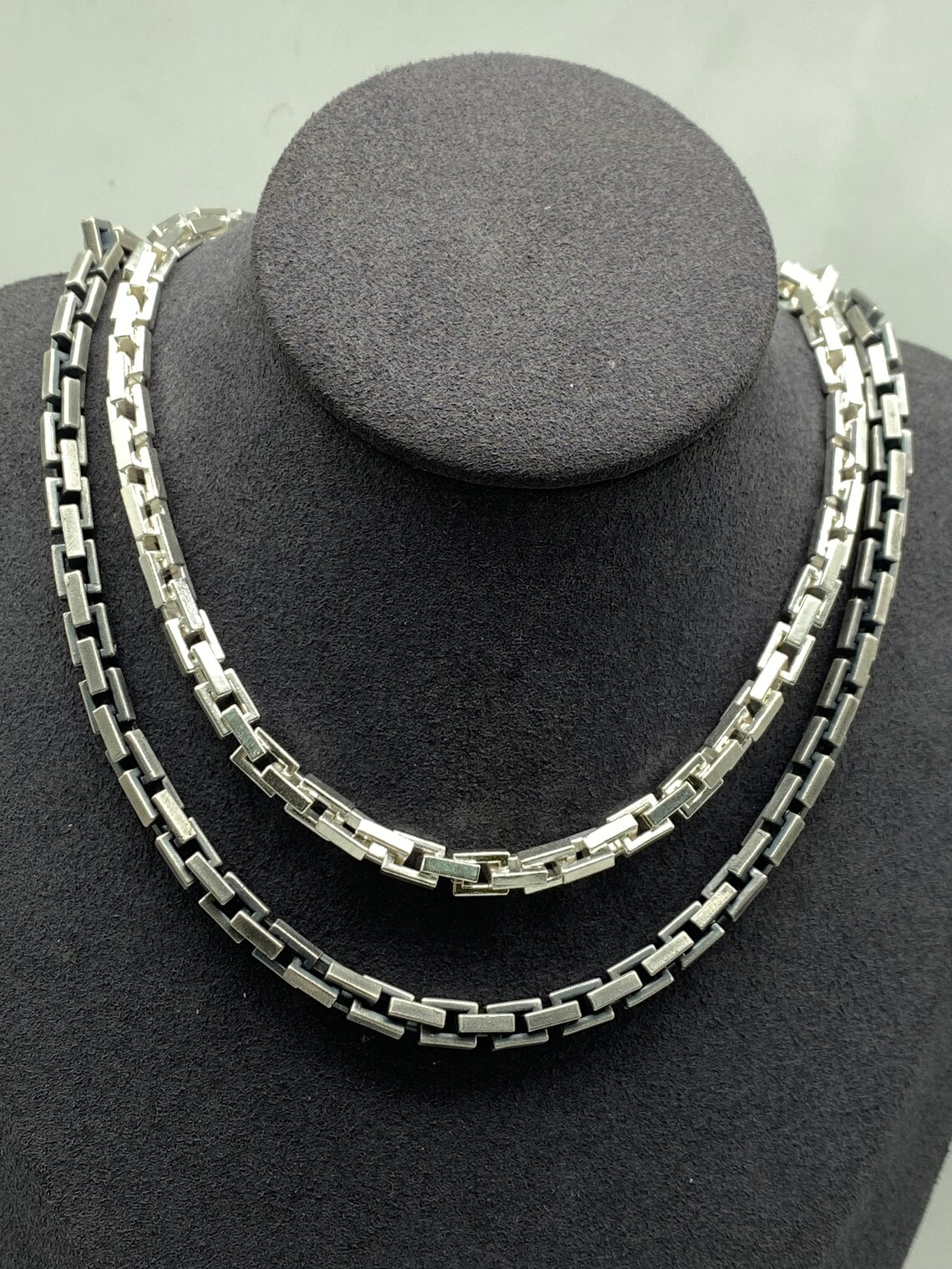 5.8mm Mens Chain,box Chain,silver Chain,mens Nekclace,rectangular Box ...