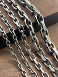 Mens Oxidized Sterling Silver Cable Chain - Custom Length product logo