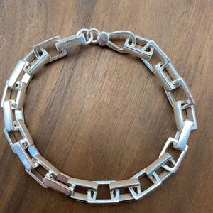 Mens Sterling Silver Box Chain Bracelet - 8.7mm