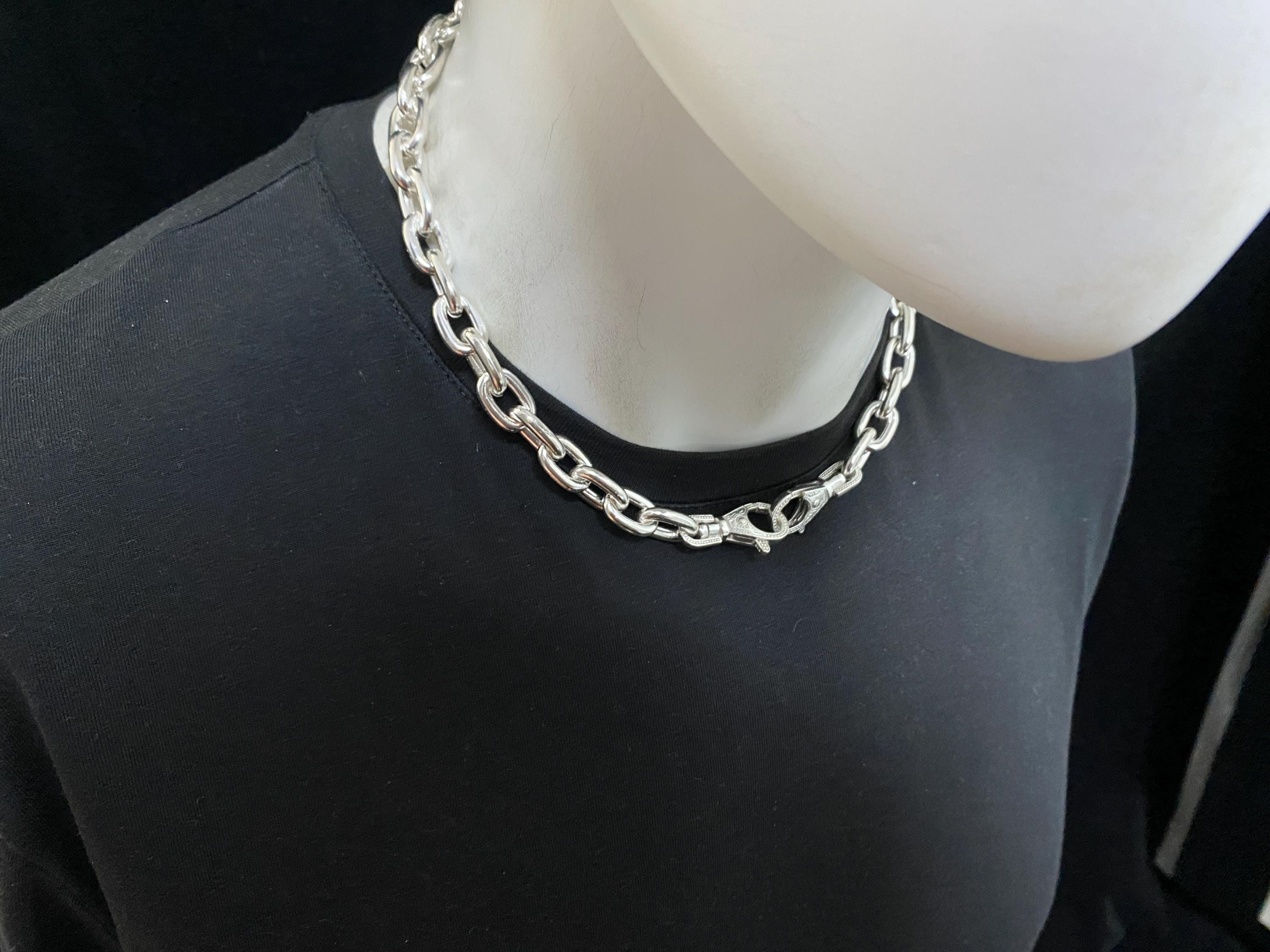 Sterling Silver Wallet Chain: Mens Key Chain Necklace, 10mm - Etsy
