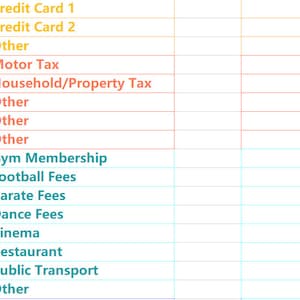Monthly Household Budget Template. Easy to Use Excel Spreadsheet ...